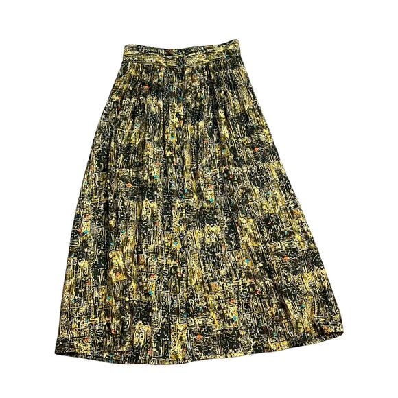 Herve Leger Vintage Womens skirt 9 / 10 Button Front Abstract Designer Art Retro - Picture 6 of 8